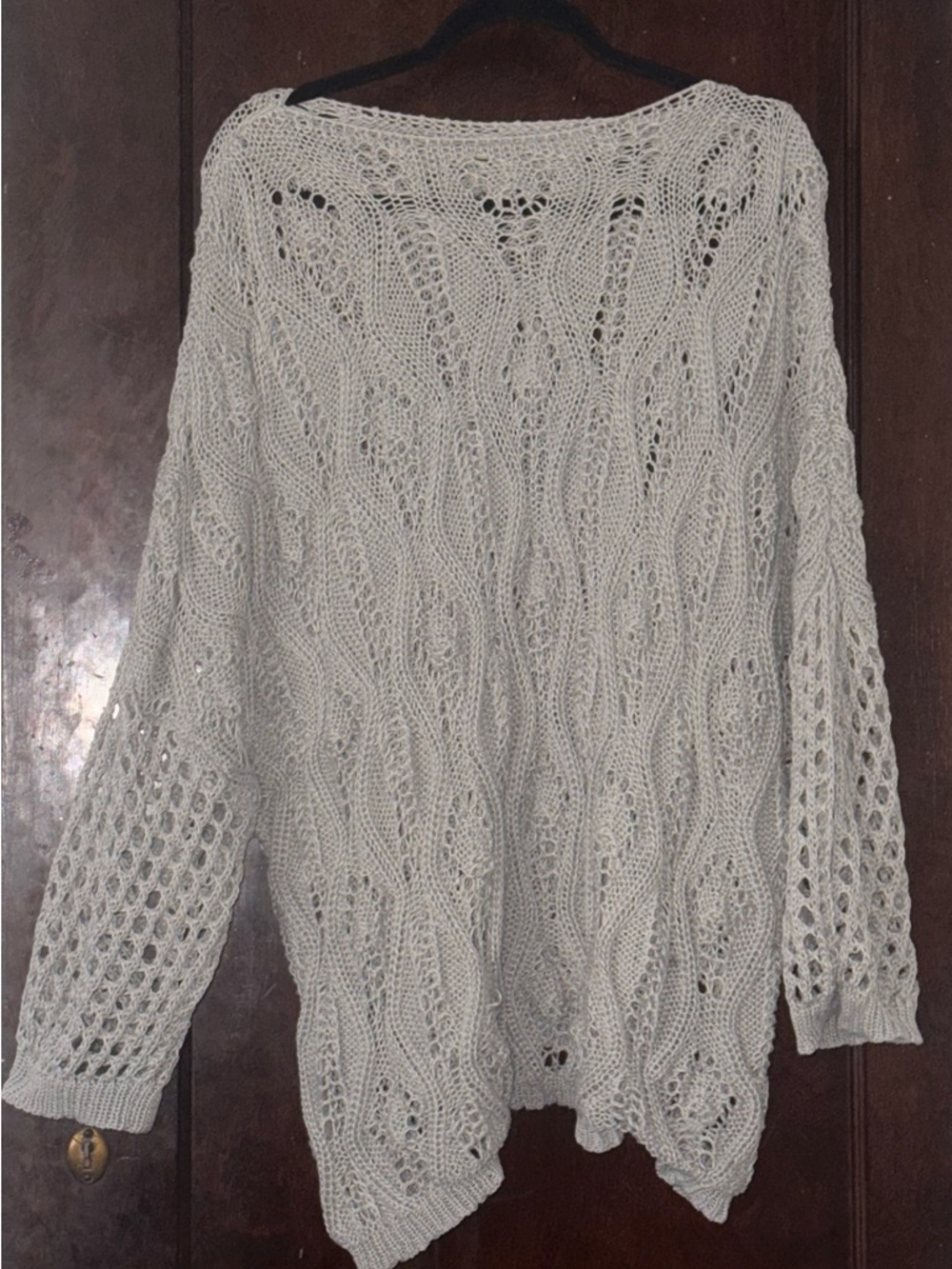 Light Gray Cable Knit Women's Sweater